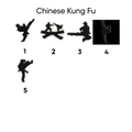 Chinese kung fu pins