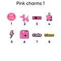Pink charms 1 pins