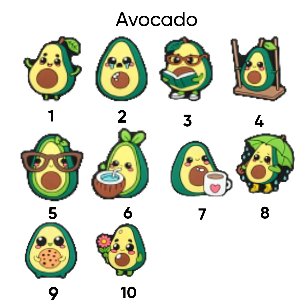 Avocado crocs pins